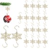 Furimuk Christmas Snowflake Ornament Hook Hangers Gold Sliver Snowflake Decorative