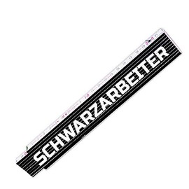 Ruler with Funny Motif - Black Worker - Link Scale with Printed Saying - Metre Measure with Multiple Designs to Choose From