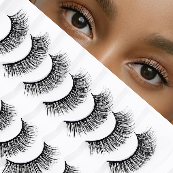 Lashes False Eyelashes Soft Faux Mink False Lashes 12MM False