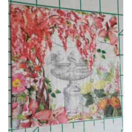 Michel Design Works Two Decorative Cocktail Napkins for Decoupage "In the Garden"