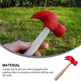 Toddmomy 2Pcs Wooden Hammer Toys Simulation Hammers Maintenance Tools Toys Pretend Play Educational Toys for Kids Children