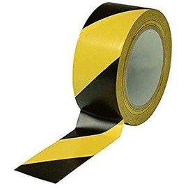 Diamond Packaging - 1 Roll - Hazard/Warning Safety Tape Colours Black & Yellow Size 48mm x 33M