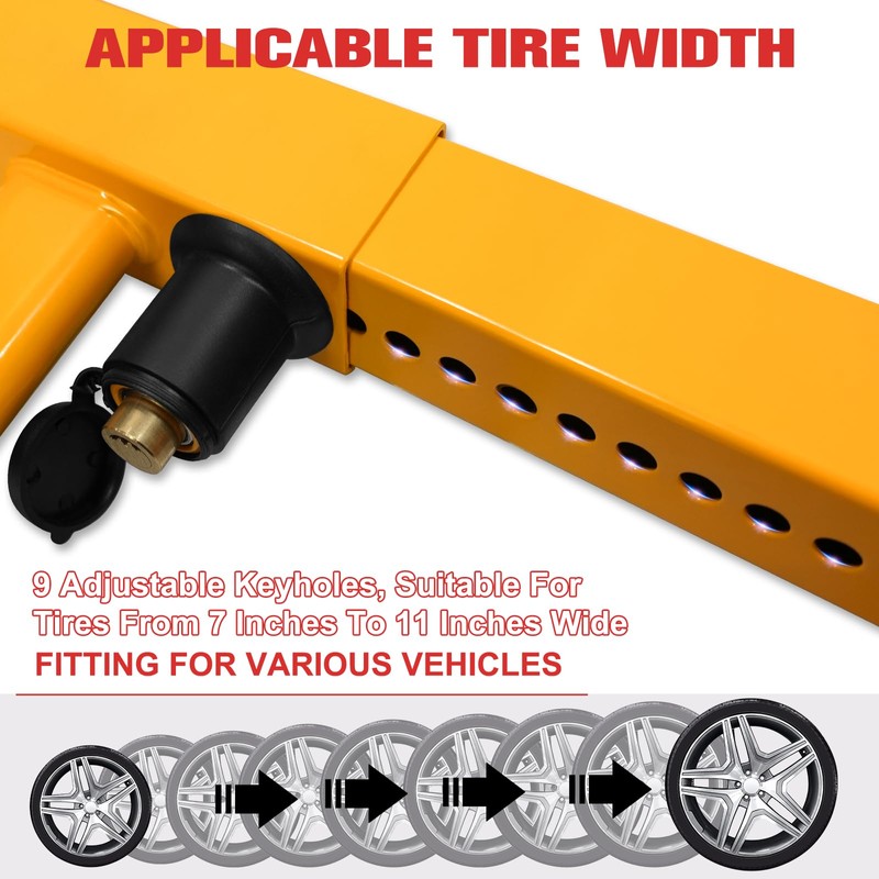 USYATO 2Pcs Universal Heavy Duty Wheel Lock - Anti Theft