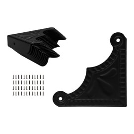 bociloy 12Pcs Decorative Metal Box Corner Guard Protectors, 1.5" x 1.5" Antique Black Edge Covers for Furniture, Jewelry Boxes, Cabinets