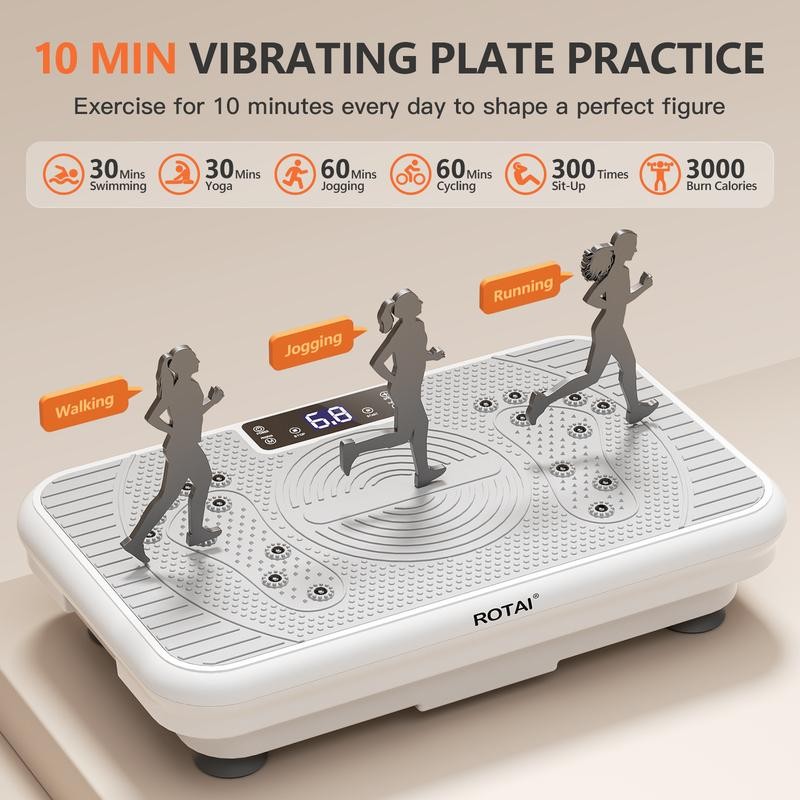 ROTAI Vibration Plate Exercise Machine with 330LBS Loading Capacity, Lymphatic