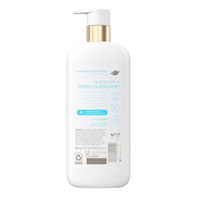 Dove Body Wash Hydration Boost Empapa Activamente Piel Seca