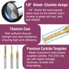 Titanium Coated Engraving Milling Cutter Carbide Bits, 0.8-3mm, 1/8'' Shank,