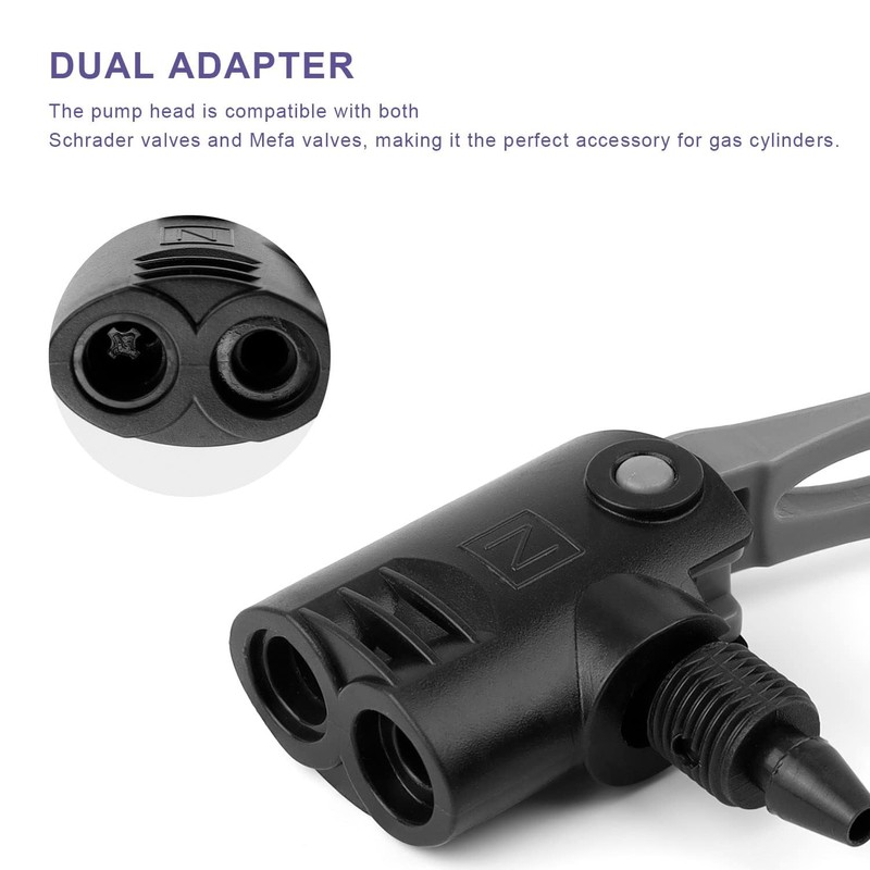 DIYCUT Pump Head Bicycle Pump, Replacement Bicycle Pump Adapter, Bicycle