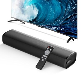 MZEIBO Sound Bar, 50W Soundbar for Smart TV Bluetooth 5.3 Speaker 17Inch with ARC/Optical/AUX Connection Surround for Home Theater Audio TV/PC/Gaming/Projectors