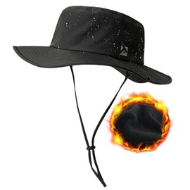 Oversized XXL XX-Large Waterproof Winter Bucket Fleece Lined Rain Black Hat Extra Large Big Head Men Women Hiking Cold Weather Fishing Outdoor 63-65CM
