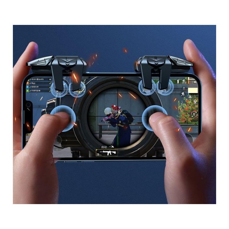 LTG コントローラー スマホ 高速射撃 コントローラ 動画 スマホ アイフォン ゲーム 2本指