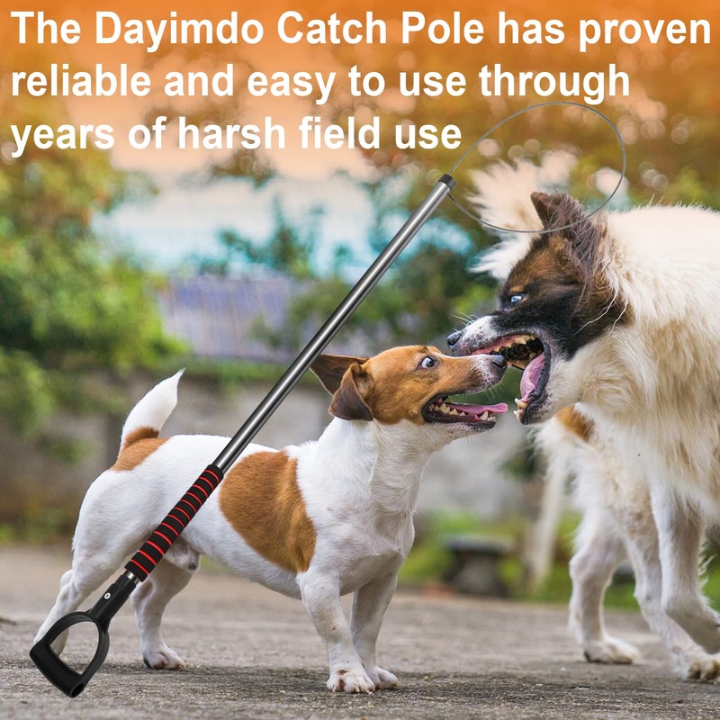 60"-92" Dog Catcher Pole, Dayimado Animal Catch Pole for Dogs,