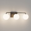 Tipace Mid Century Modern Bathroom Vanity Lights Fixtures 3-Light Black
