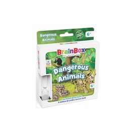 BrainBox Pocket Dangerous Animals | Fun & Educational Travel Card Game | Ages 6+ | 1+ Players | 10 Minutes Playing Time