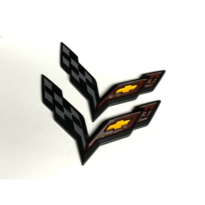 GM For 2014-2019 Corvette C7 Black Front & Rear Set