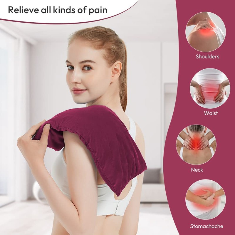 Microwavable Heating Pad with Washable Cover, 8 x 18 Microwave