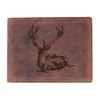 Green Burry Vintage Men's Leather Wallet Brown Wallet 12,5X8,5X2,5 CM