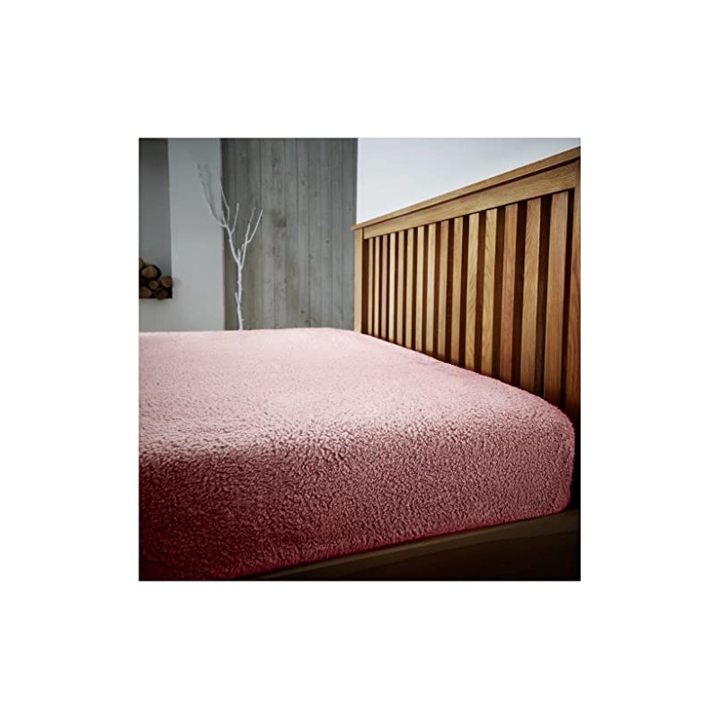 Teddy Bear Fleece Fitted Sheet King Size, Warm & Cozy