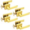 4 Pack Probrico Gold Passage Door Handles Indoor,Keyless Interior Door