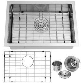 Kitsitchen 23 inch RV Sink, 23" x 16" x 7" Undermount Stainless Steel Kitchen Sink,18 Gauge Single Bowl Kitchen Sinks