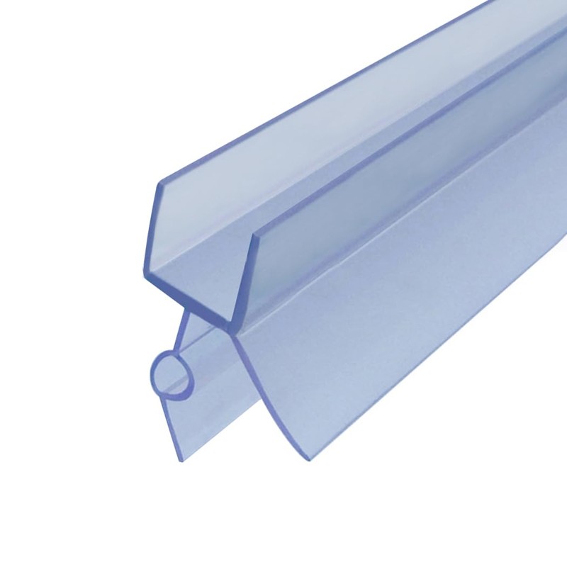 Frameless Shower Door Bottom Seal with Drip Rail for 1/2"(12mm)