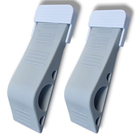 Door Wedge,Rubber Door Stoppers, Heavy Duty Rubber Door Wedge, Non-Slip Door Jammer,Ideal for Homes for Floor, Durable with Anti-Skid. (2 Pieces with Holder Type 1)