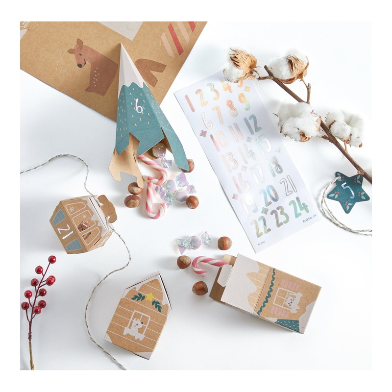 folia 9388 Advent Calendar Craft Set "Village in the Snow",