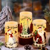 Retisee 3 Pcs Christmas LED Flameless Candles with Remote Timer