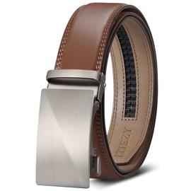 ITIEZY Mens Belt, Leather Ratchet Belt for Mens Dress Casual - Customizable Fit (35mm)