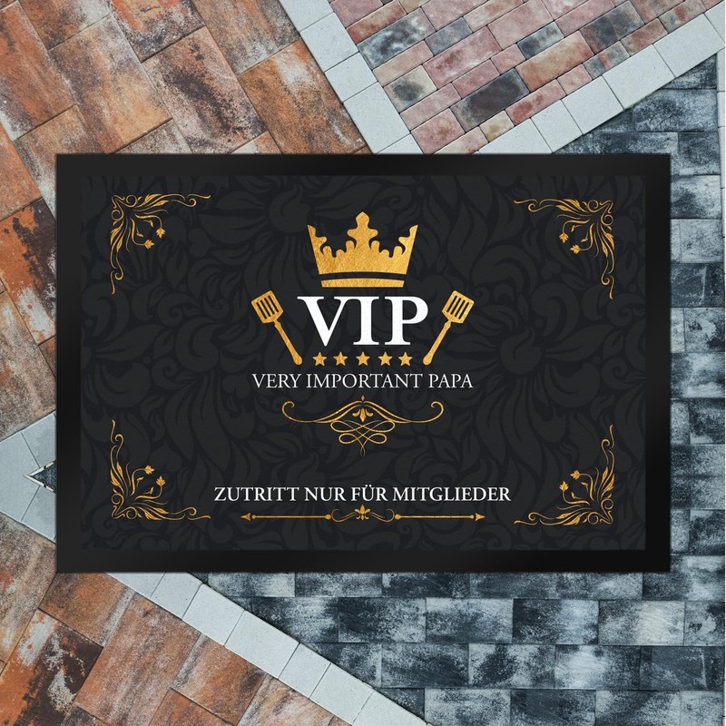 trendaffe Very Important Papa Doormat with VIP Motif