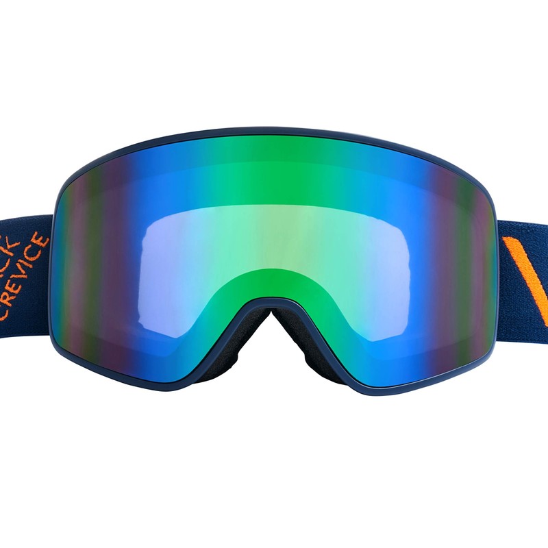 Black Crevice Unisex - Schladming Adult Ski Goggles Navy/Orange/Green, Size