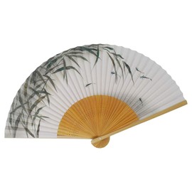 Koushodo Men's Fan, Sasayu Shiraki, 8.7 inches (22 cm)