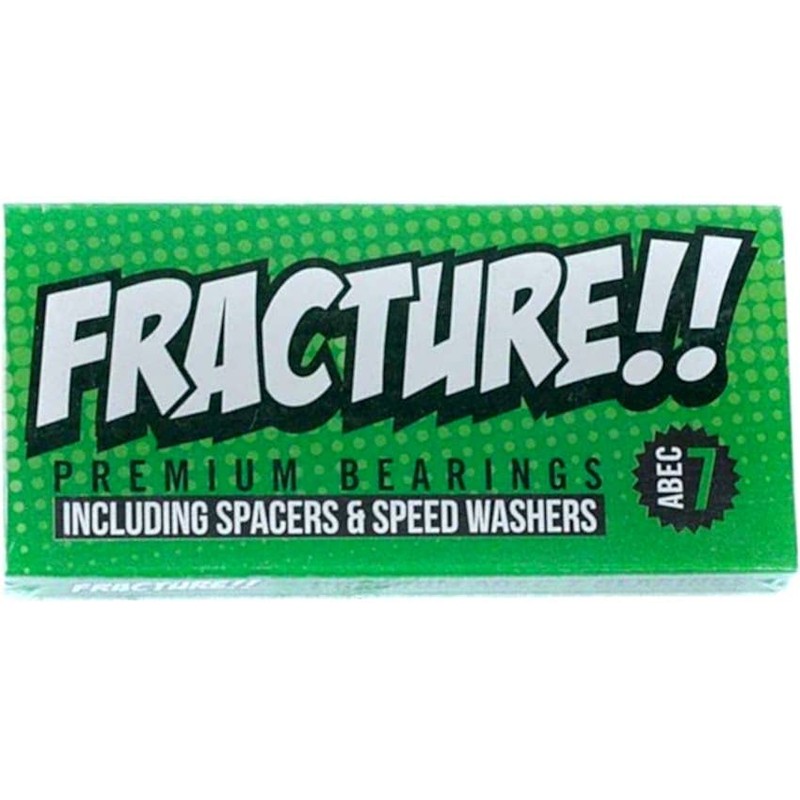 Fracture Skateboards Dual Coloured Skateboard Bearings Abec 7 Green Black