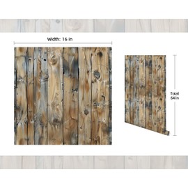 FLFK Rustic Wood Wallpaper,Peel and Stick Wood Grain Wall Mural for Living Room, Bedroom, Kitchen, Office, Apartment Decor 16"x64"
