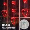 Briteglotec Hanging Window Lights, Red Heart Shape