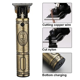 Electric Hair Clipper Barber Hair Clippers Household Hair Trimmer Set Salon Haircut Machine Dedicated Push USB Charging with Clipping Brush Comb Barber Cloth