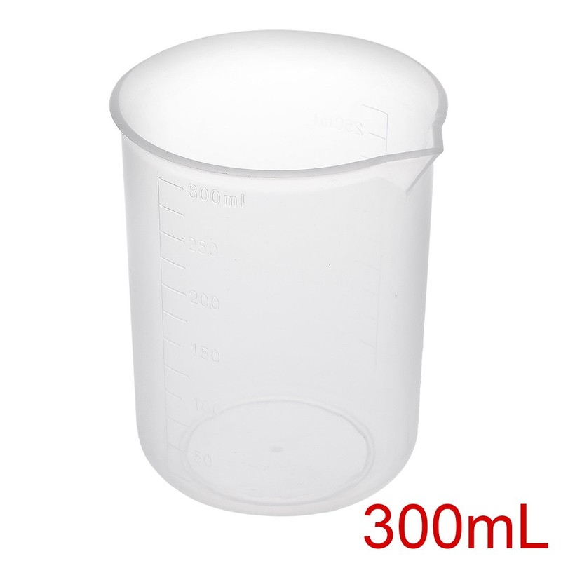 sourcing map Measuring Cup 250ml PP Plastic Graduated Beaker Transparent