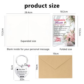 Mum birthday card birthday card for mum with Envelope and Keyring birthday cards for mum from Daughter Son