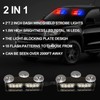 2x7.2 Inch Dash Emergency Strobe Lights 16LED Hazard Flashing Warning