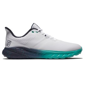 FootJoy Men's FJ Flex Previous Season Style Golf Shoe, White/Green/Blue, 12