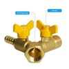 Aopin 3 Way Ball Valve Brass G 1/2" Female Thread