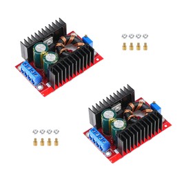 A-DIGISHUO 2pcs 150W 6A Adjustable DC Boost Converter Step Up 10-32V to 12-35V Voltage Charger Module Power Supply Inverters Converter