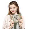 YULUENZE Bible Quote Makeup Bag Floral Canvas Organizer Zipper Pouch