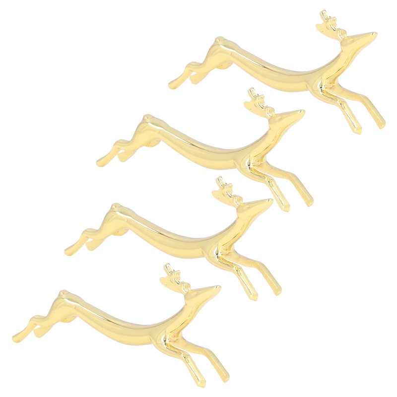 4Pcs Chopstick Rest Smoother Surfaces Reusable Cute Animal Design Gold