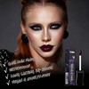 DE'LANCI Burgundy Red Gothic Lips Gloss Dark Red, Waterproof and