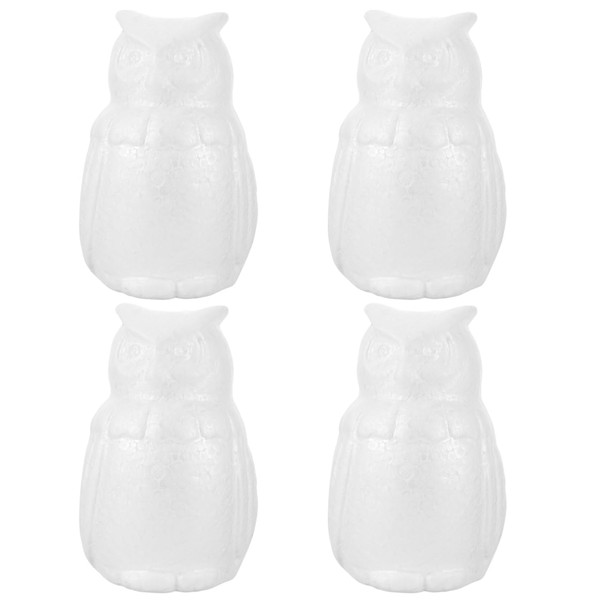 EXCEART 4 Pack White Polystyrene Owl Moulds for DIY Crafts