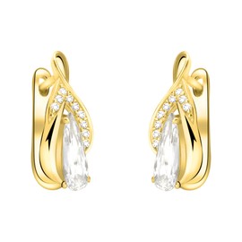 SOFIA MILANI - Women's Earrings 925 Silver – Zirconia Earrings, Yellow Gold, Cubic Zirconia