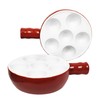 jinsongdafa Ceramic escargot baking plate,for appetizers, grilled snails, scallops, 6.22-inch(2
