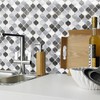 STICKGOO 10-Sheet Arabesque Tile Peel & Stick Backsplash, 12”X12” Gray