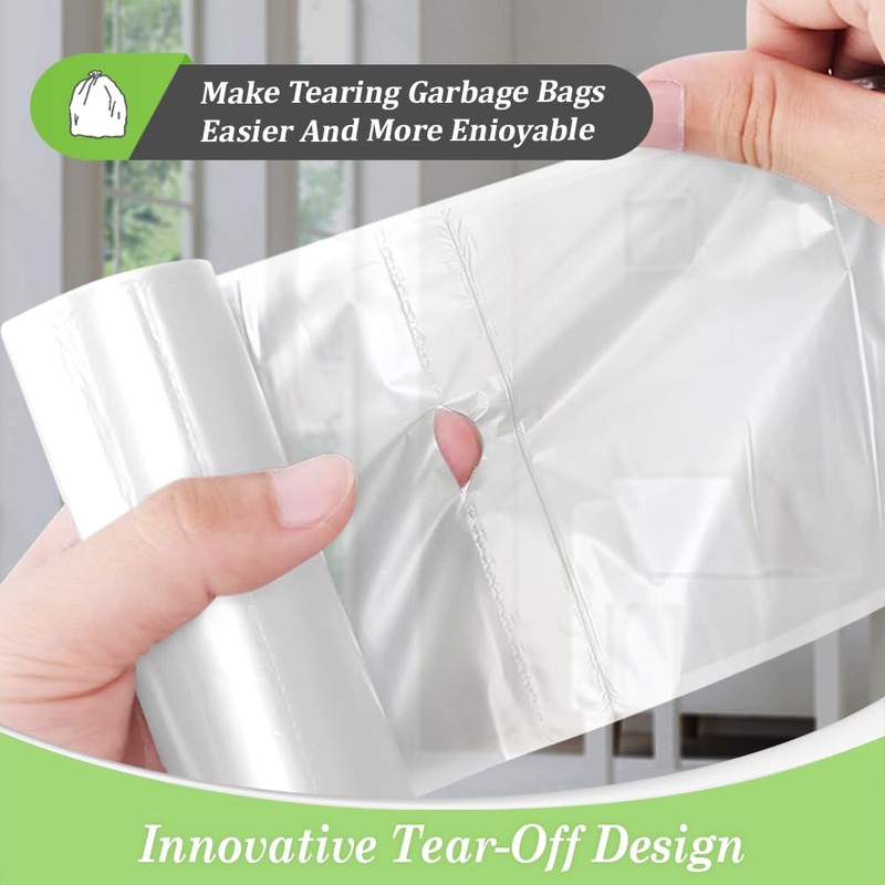 2 Gallon 100 Counts Strong Trash Bags Garbage Bags by